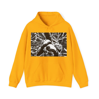 boostlete-boost-mode-scene-boxer-glitch-paper-0084 — Unisex Heavy Blend Hooded Sweatshirt (Gildan)