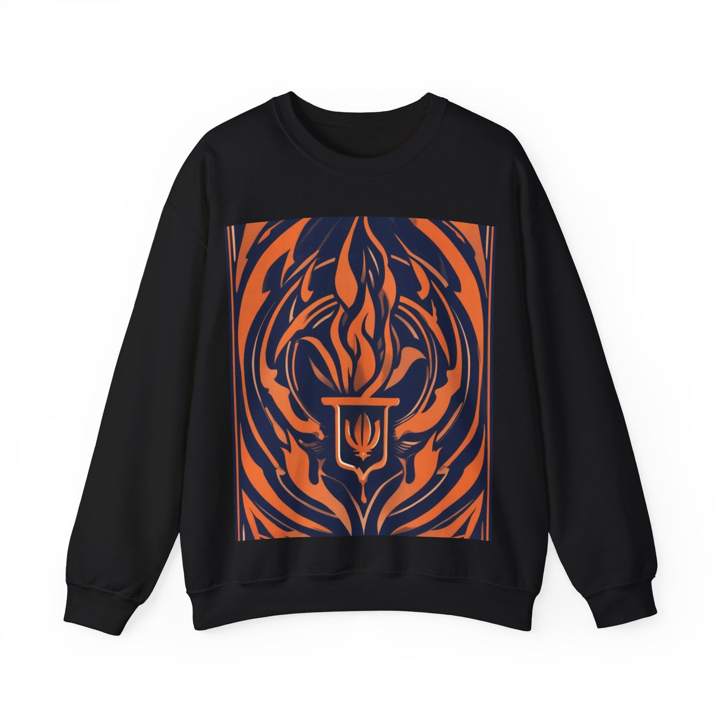 boostlete-quiet-power-icon-flame-duotone-athletic-0158 — Unisex Heavy Blend Crewneck Sweatshirt (Gildan)