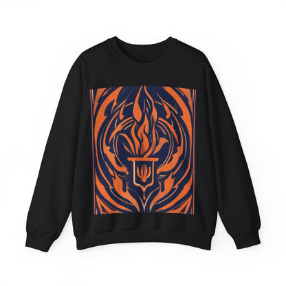 boostlete-quiet-power-icon-flame-duotone-athletic-0158 — Unisex Heavy Blend Crewneck Sweatshirt (Gildan)