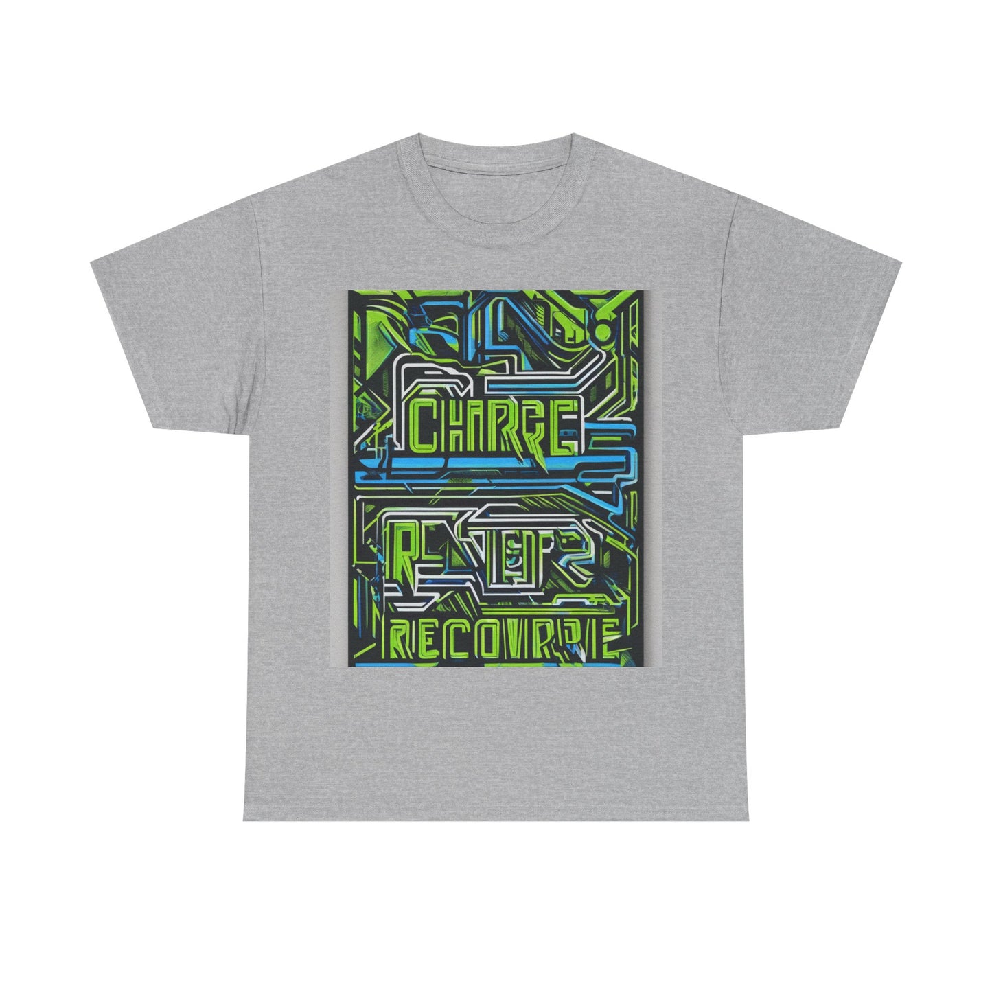 boostlete-pr-season-type-charge-train-recover-outline-over-solid-geometric-0129 — Unisex Heavy Cotton Tee (Gildan 5000)