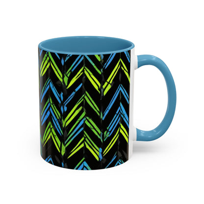 boostlete-mile-by-mile-pattern-chevron-monoline-0051 — Accent Mug 11oz/15oz