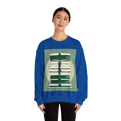 boostlete-recovery-progress-icon-barbell-glitch-vector-1746 — Unisex Heavy Blend Crewneck (G18000)