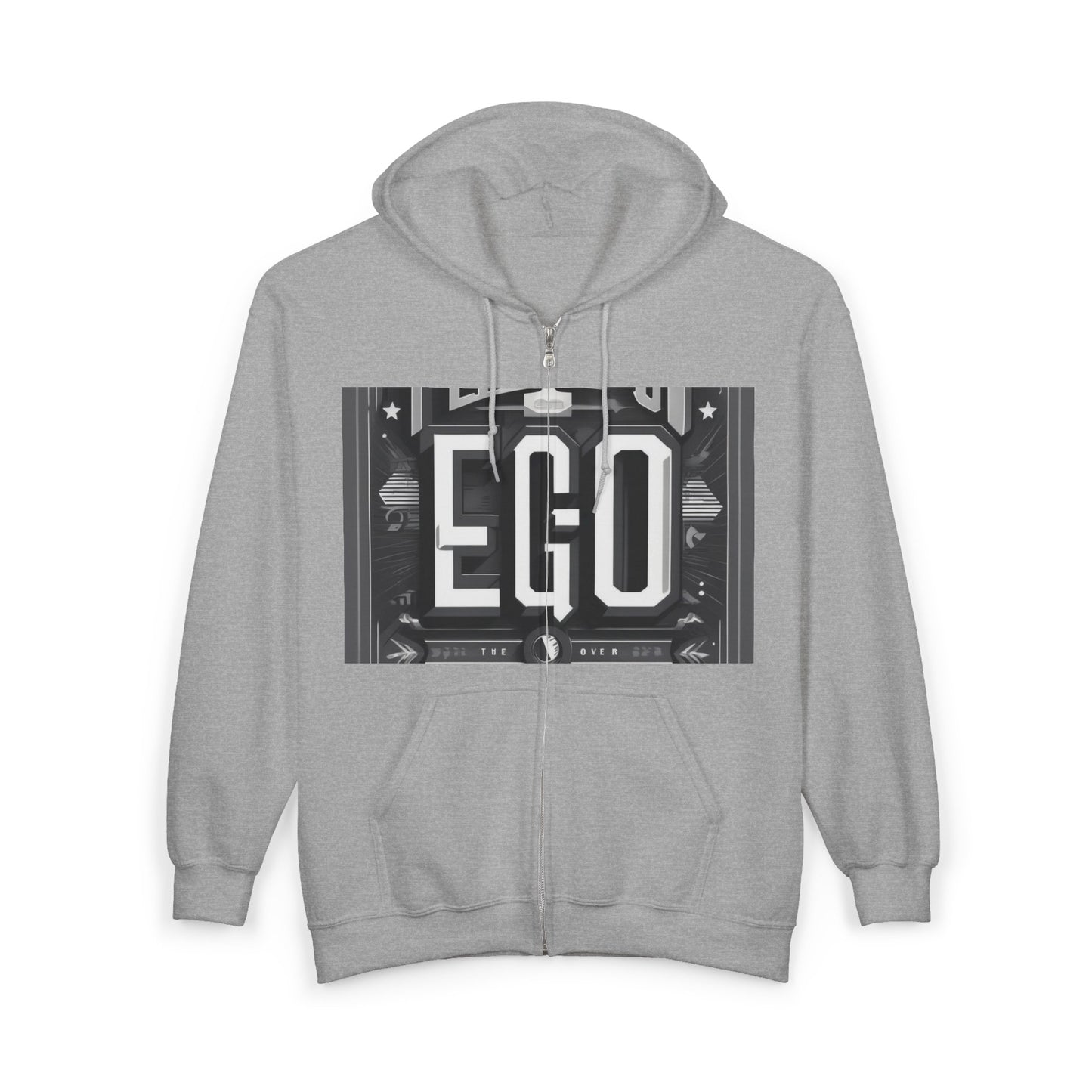 boostlete-mile-by-mile-type-tempo-over-ego-banner-modern-0093 — Unisex Heavy Blend Full-Zip Hooded Sweatshirt