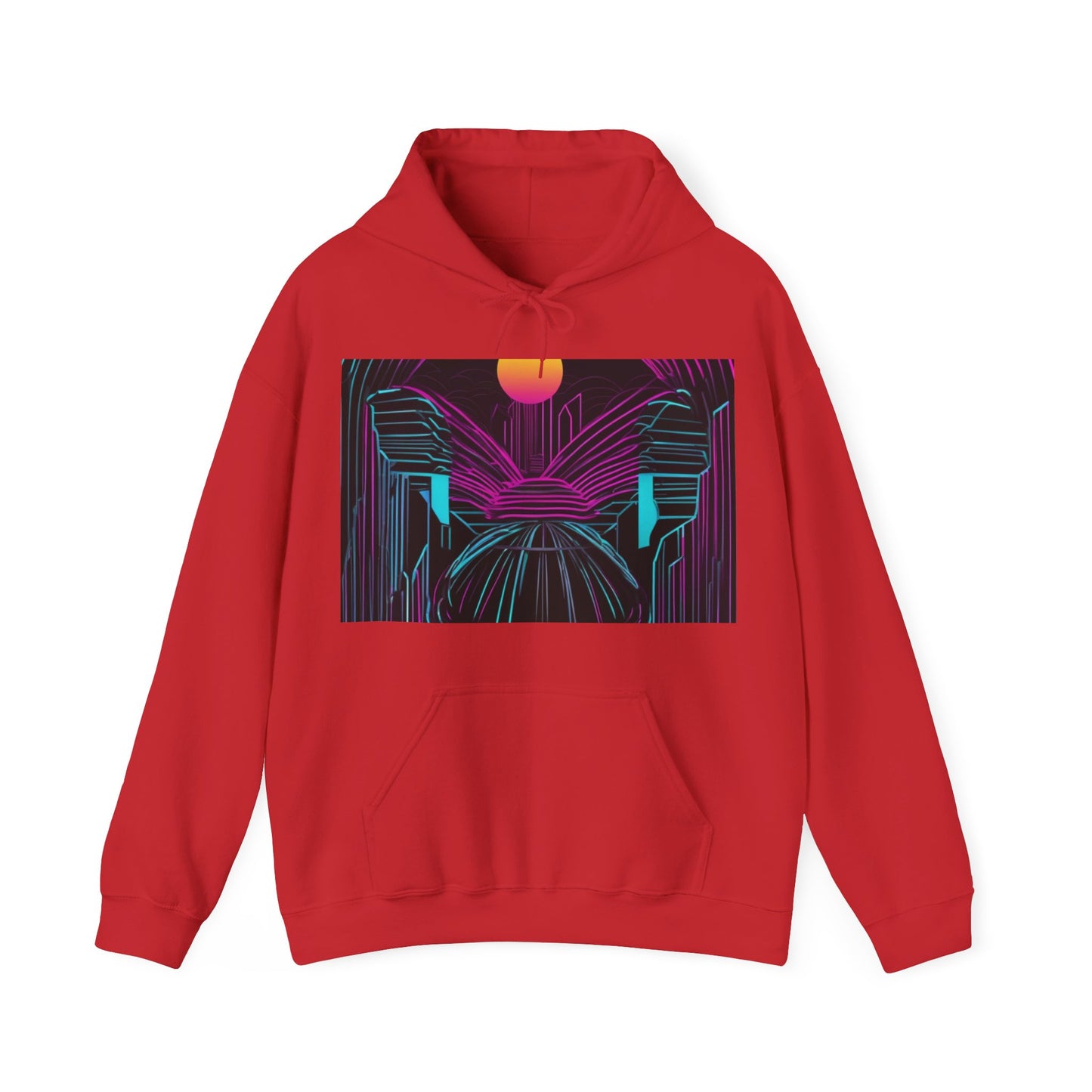 boostlete-rise-grind-icon-sunrise-motion-paper-0962 — Unisex Heavy Blend Hoodie (G18500)