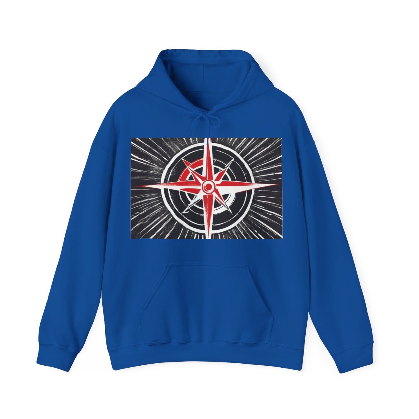 boostlete-boost-mode-icon-compass-chalk-vector-1382 — Unisex Heavy Blend Hoodie (G18500)