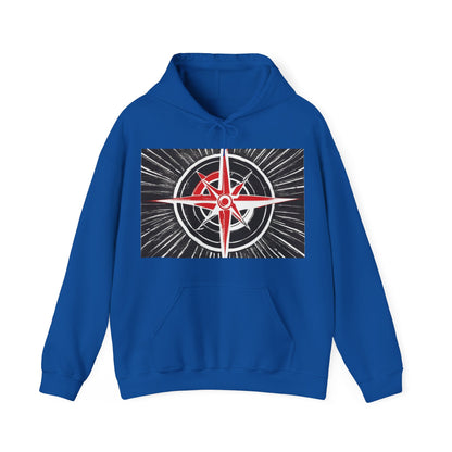 boostlete-boost-mode-icon-compass-chalk-vector-1382 — Unisex Heavy Blend Hoodie (G18500)