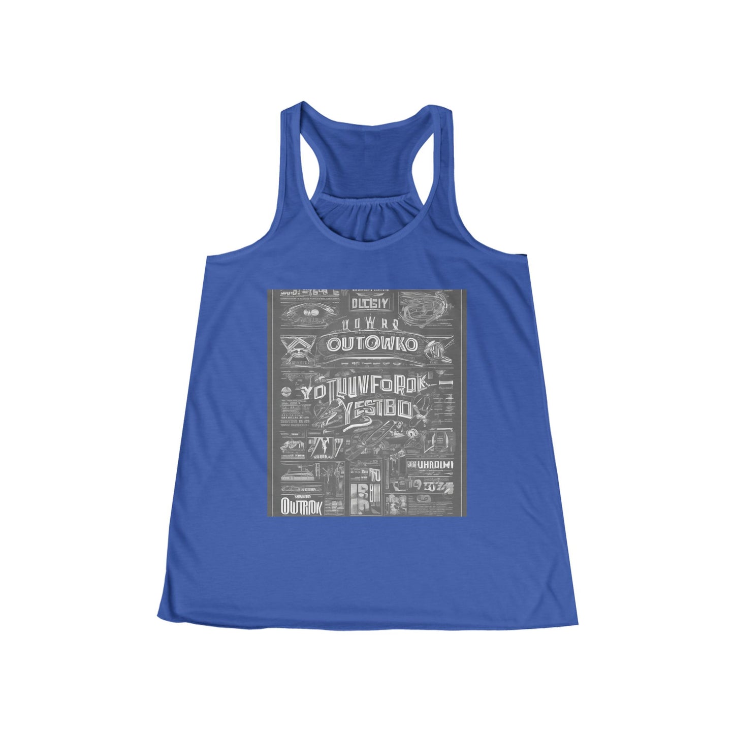 boostlete-field-day-type-outwork-yesterday-big-blueprint-0173 — Women's Flowy Racerback Tank (B+C 8800)