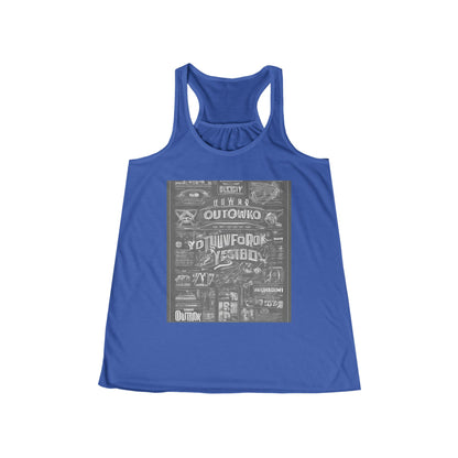 boostlete-field-day-type-outwork-yesterday-big-blueprint-0173 — Women's Flowy Racerback Tank (B+C 8800)