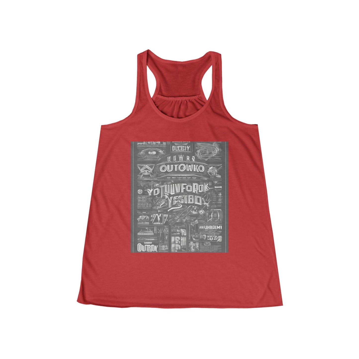 boostlete-field-day-type-outwork-yesterday-big-blueprint-0173 — Women's Flowy Racerback Tank (B+C 8800)