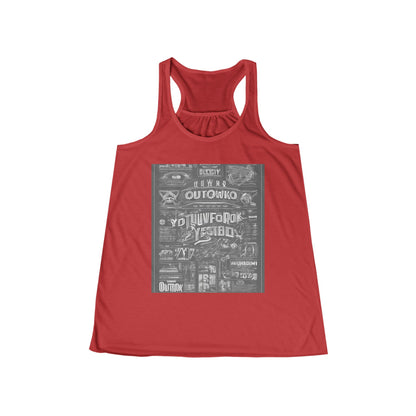 boostlete-field-day-type-outwork-yesterday-big-blueprint-0173 — Women's Flowy Racerback Tank (B+C 8800)