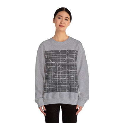 boostlete-rise-grind-pattern-plate-number-monoline-0291 — Unisex Heavy Blend Crewneck Sweatshirt (Gildan)