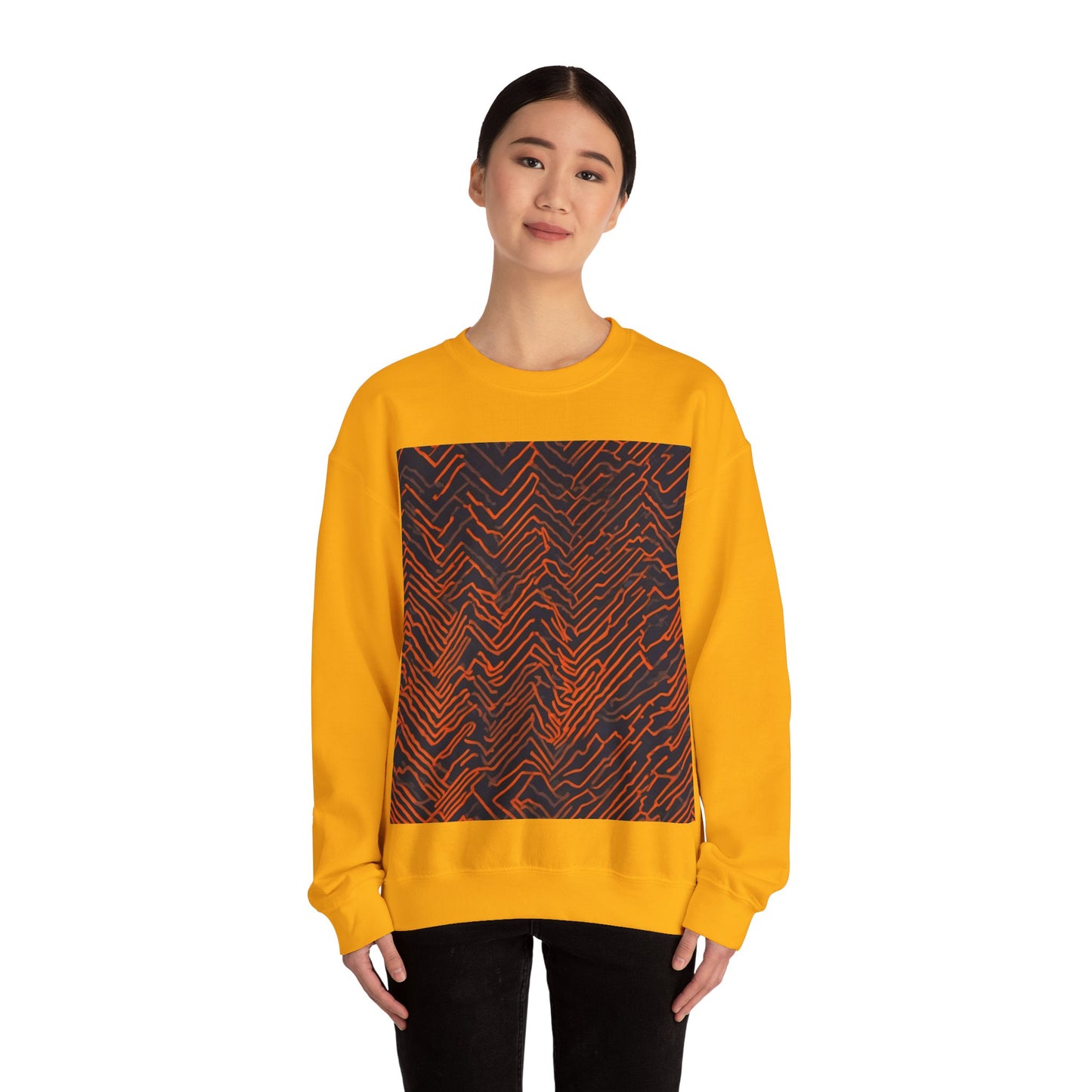 boostlete-field-day-pattern-ekg-modern-0087 — Unisex Heavy Blend Crewneck Sweatshirt (Gildan)