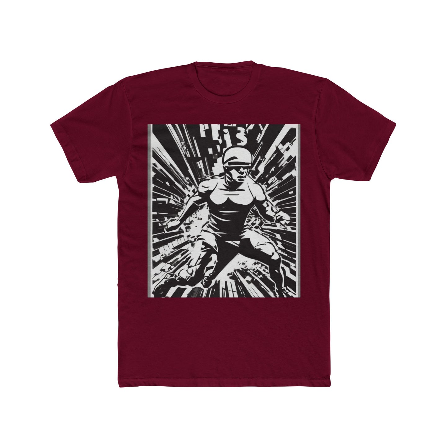 boostlete-field-day-scene-sprinter-halftone-bold-0148 — Unisex Cotton Crew Tee (NL 3600)