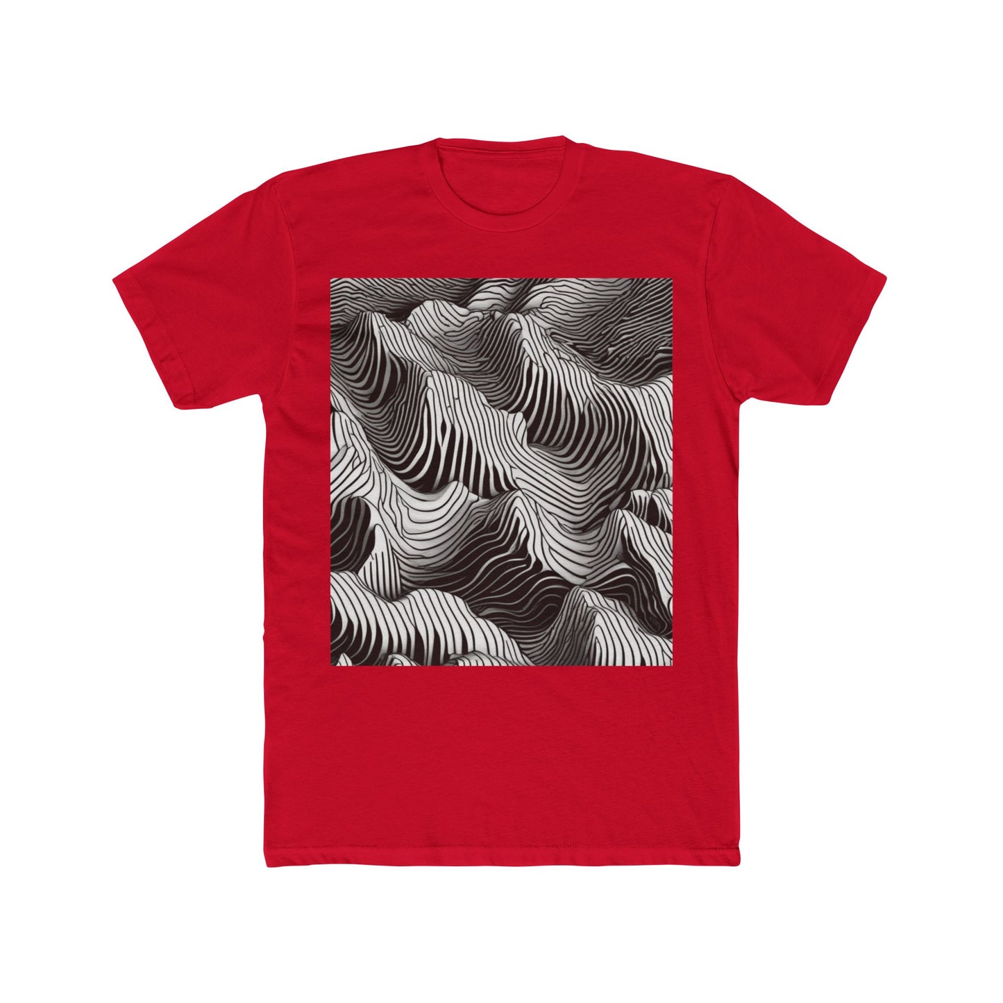 boostlete-field-day-pattern-topographic-isometric-0211 — Unisex Cotton Crew Tee (NL 3600)