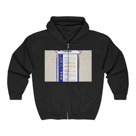 boostlete-am-crew-icon-checklist-glitch-badge-0018 — Unisex Heavy Blend Full-Zip Hooded Sweatshirt