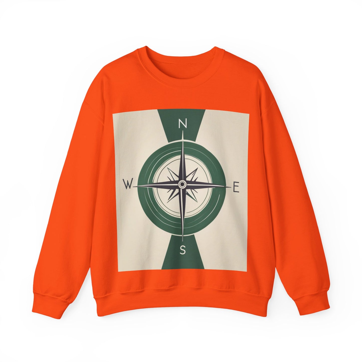boostlete-iron-intent-icon-compass-soft-blueprint-0614 — Unisex Heavy Blend Crewneck (G18000)