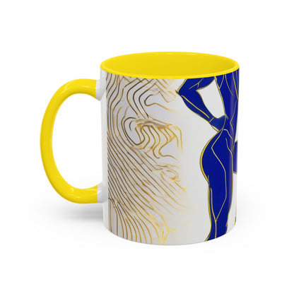 boostlete-iron-intent-scene-lunge-neon-line-art-0392 — Accent Mug 11/15oz