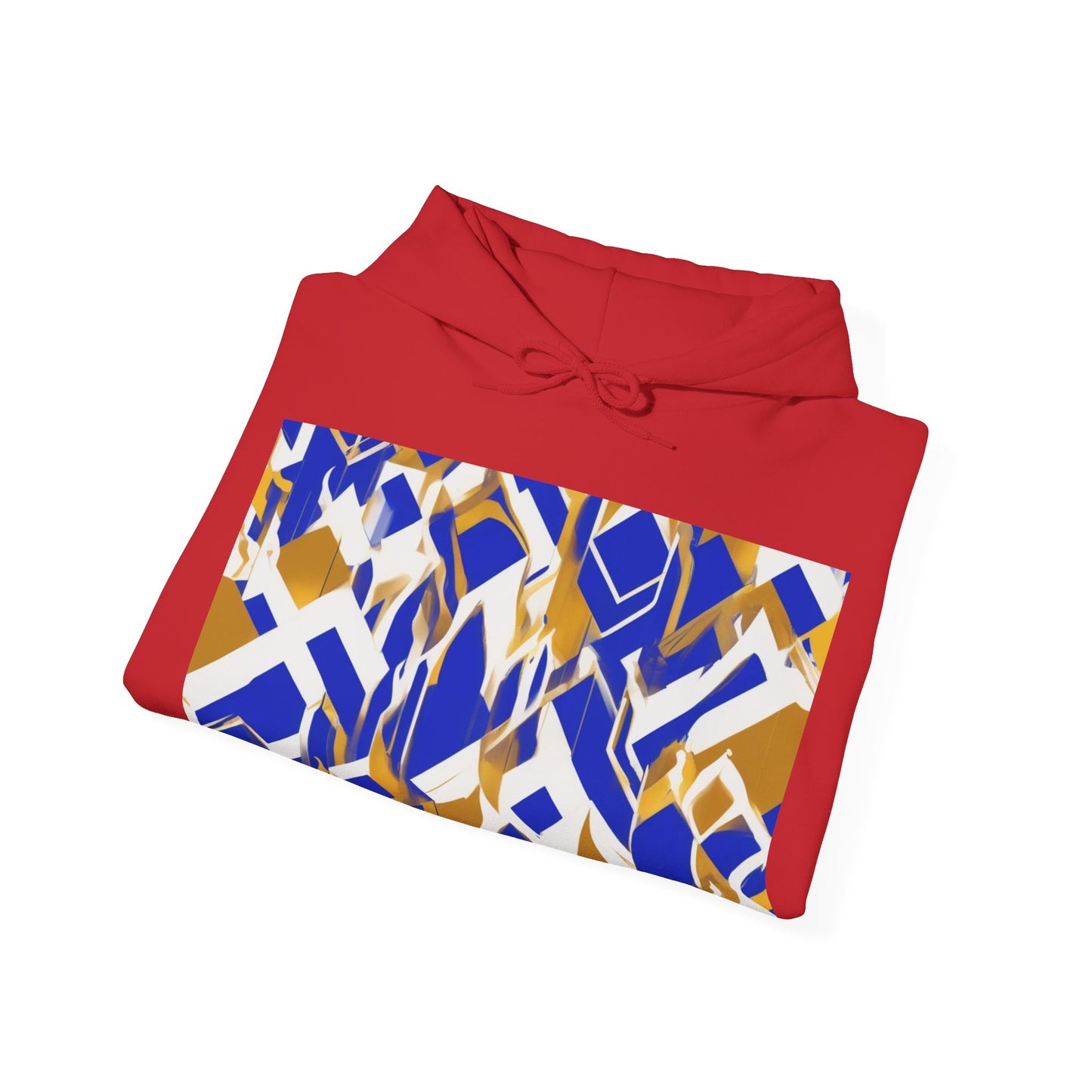 boostlete-field-day-icon-flame-glitch-geometric-0090 — Unisex Heavy Blend Hooded Sweatshirt (Gildan)