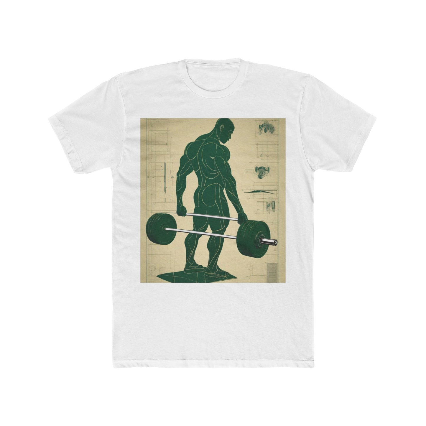 boostlete-recovery-progress-scene-deadlift-3d-blueprint-0236 — Unisex Cotton Crew Tee (NL 3600)