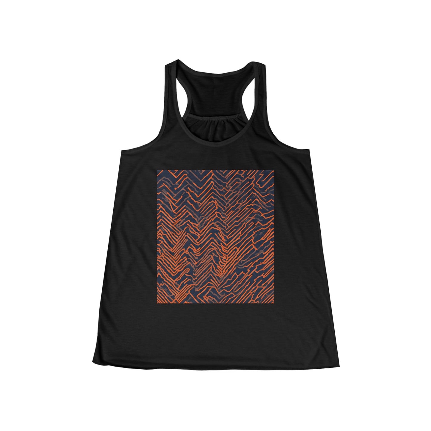 boostlete-field-day-pattern-ekg-modern-0087 — Women's Flowy Racerback Tank (B+C 8800)