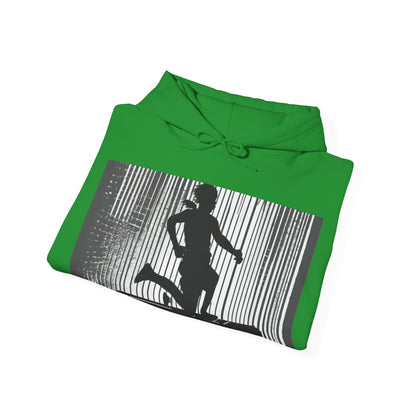 boostlete-am-crew-scene-hurdler-halftone-badge-0956 — Unisex Heavy Blend Hoodie (G18500)