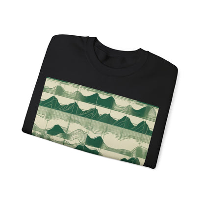 boostlete-mile-by-mile-pattern-audio-blueprint-0971 — Unisex Heavy Blend Crewneck (G18000)
