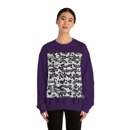 boostlete-rise-grind-pattern-dotted-line-art-0483 — Unisex Heavy Blend Crewneck (G18000)