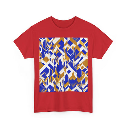 boostlete-field-day-icon-flame-glitch-geometric-0090 — Unisex Heavy Cotton Tee (Gildan 5000)