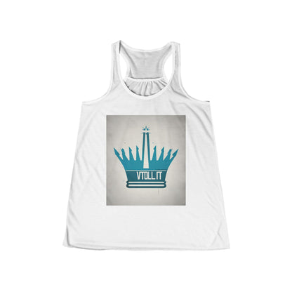 boostlete-am-crew-icon-crown-matte-industrial-0058 — Women's Flowy Racerback Tank (B+C 8800)