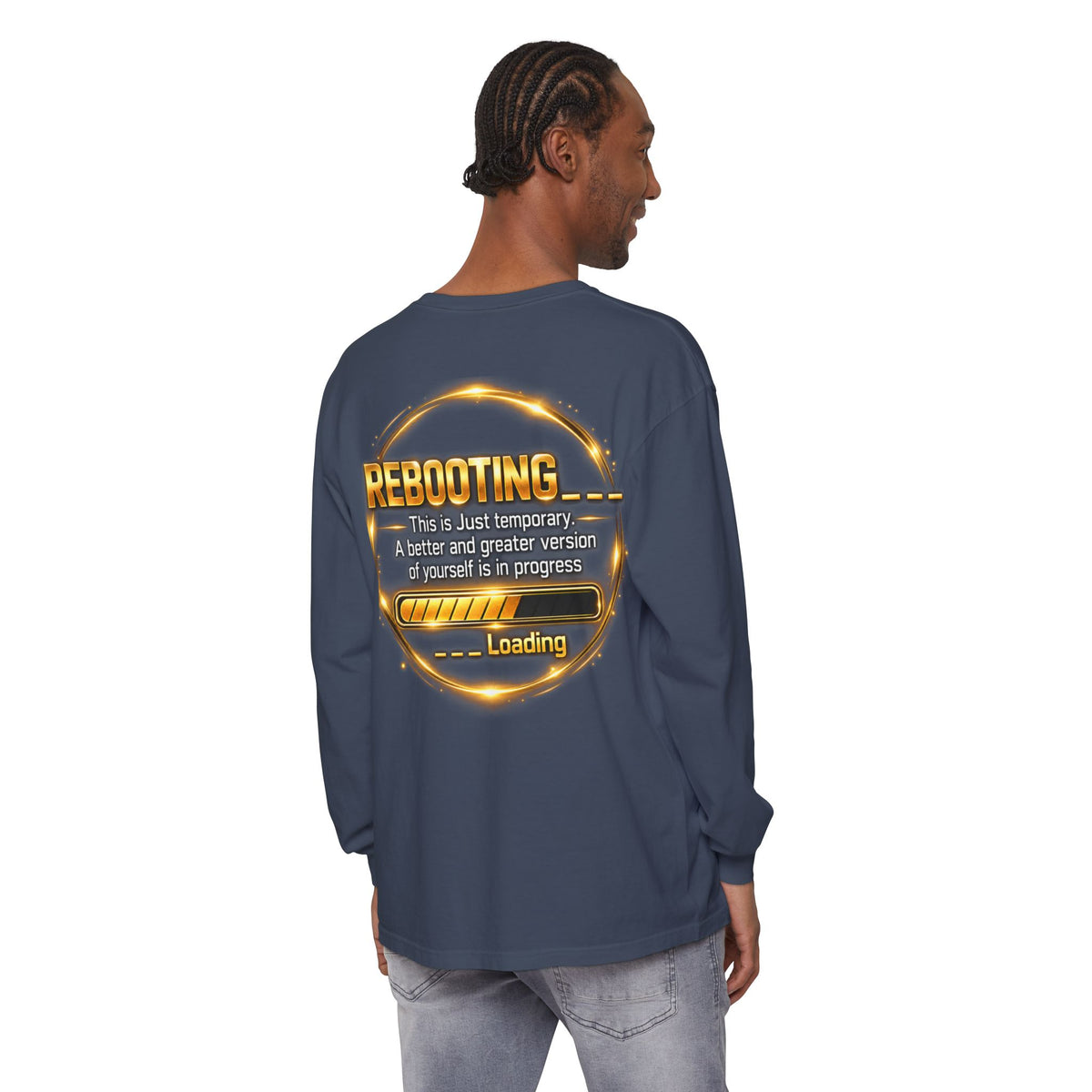 Rebooting Loading Graphic Long Sleeve T-Shirt
