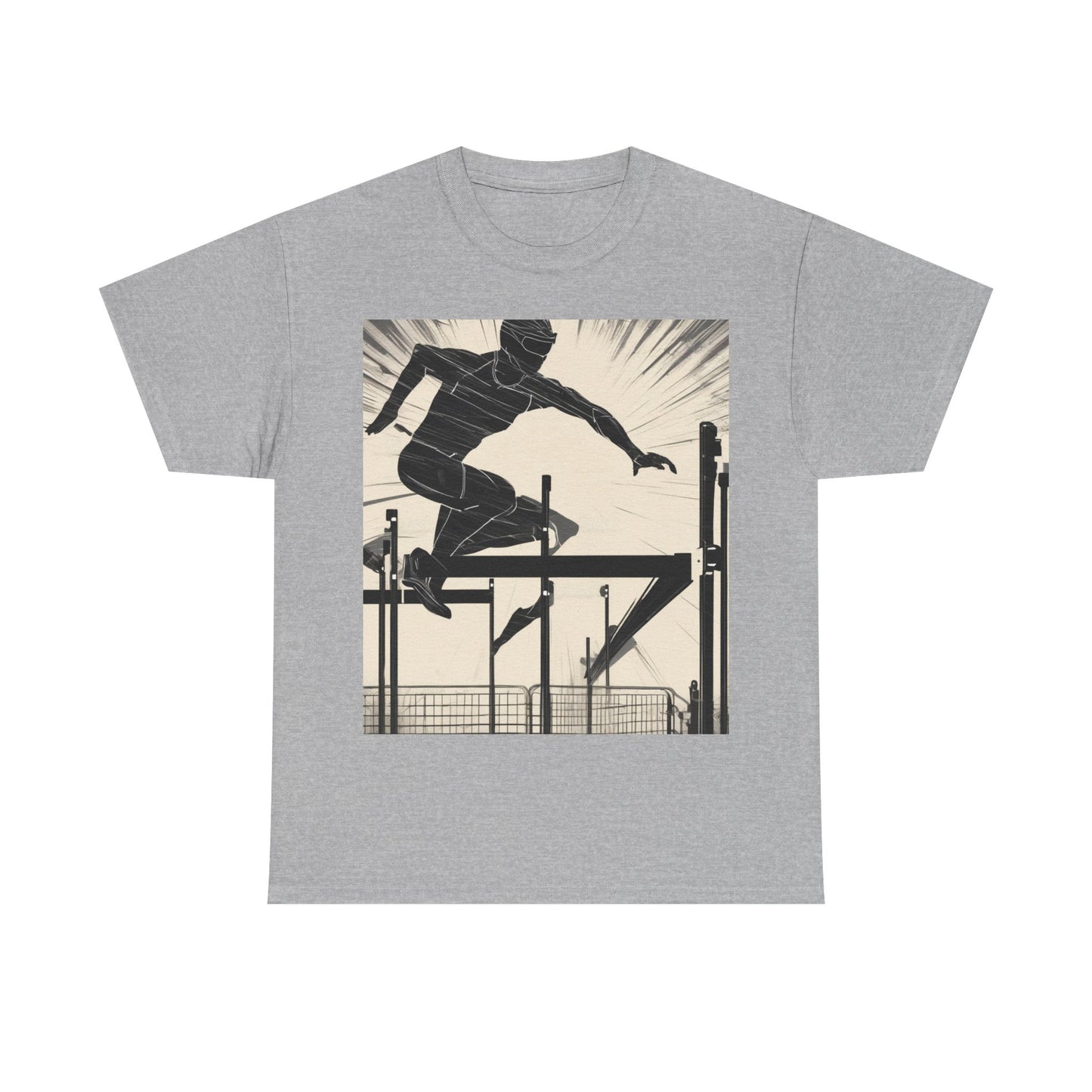 boostlete-iron-intent-scene-hurdler-speed-blueprint-0152 — Unisex Heavy Cotton Tee (Gildan 5000)