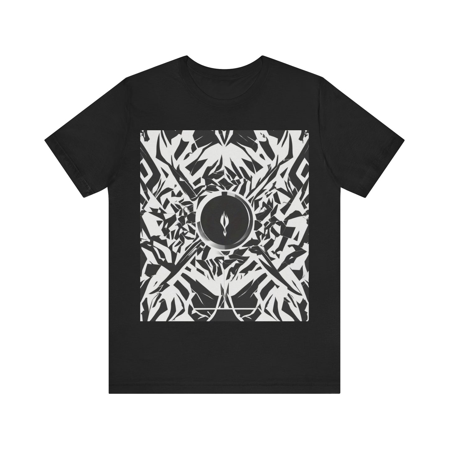 boostlete-am-crew-icon-flame-matte-geometric-0286 — Unisex Jersey Short Sleeve (B+C 3001)