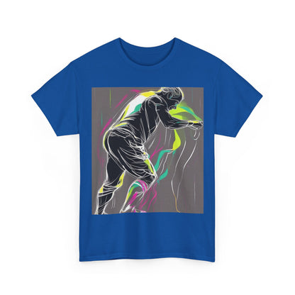 boostlete-iron-intent-scene-athlete-neon-monoline-0140 — Unisex Heavy Cotton Tee (Gildan 5000)