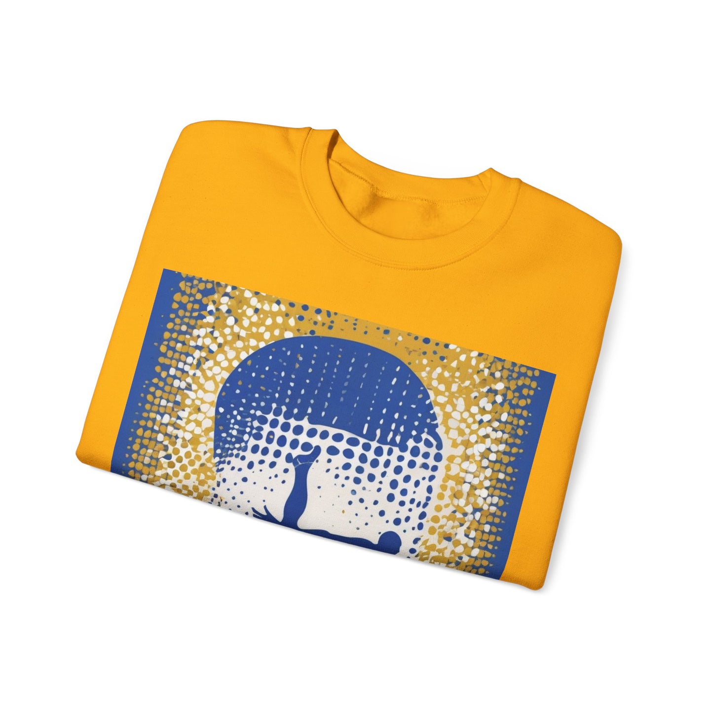 boostlete-field-day-icon-swimmer-halftone-paper-0246 — Unisex Heavy Blend Crewneck Sweatshirt (Gildan)