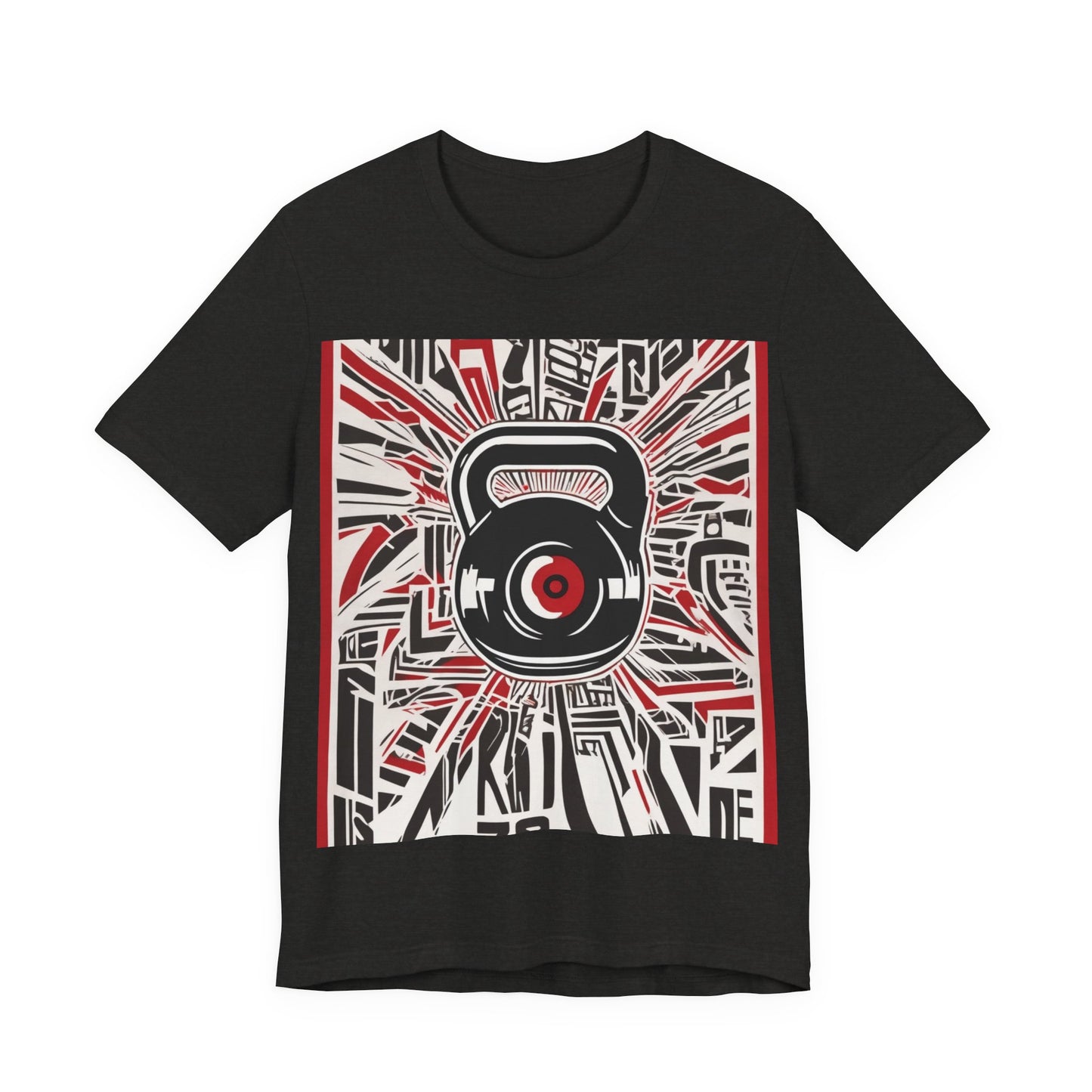 boostlete-recovery-progress-icon-kettlebell-outline-industrial-0366 — Unisex Jersey Short Sleeve (B+C 3001)