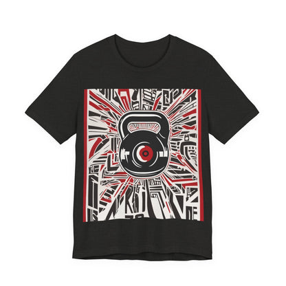 boostlete-recovery-progress-icon-kettlebell-outline-industrial-0366 — Unisex Jersey Short Sleeve (B+C 3001)