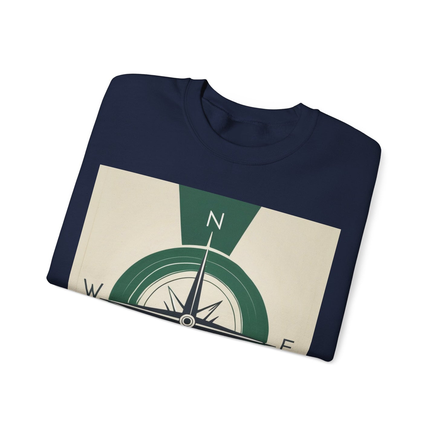 boostlete-iron-intent-icon-compass-soft-blueprint-0614 — Unisex Heavy Blend Crewneck (G18000)