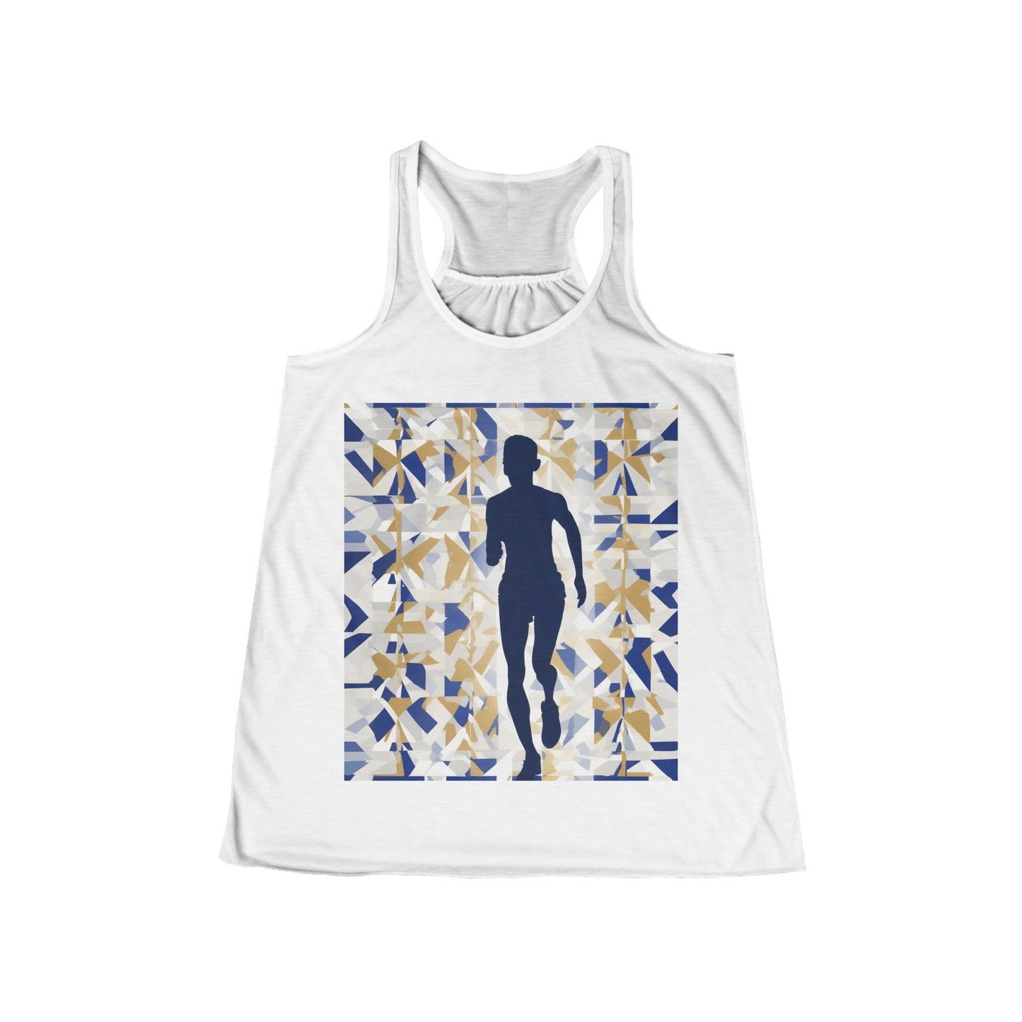 boostlete-recovery-progress-scene-marathoner-matte-geometric-0448 — Women's Flowy Racerback Tank (B+C 8800)