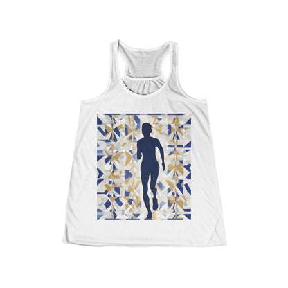 boostlete-recovery-progress-scene-marathoner-matte-geometric-0448 — Women's Flowy Racerback Tank (B+C 8800)