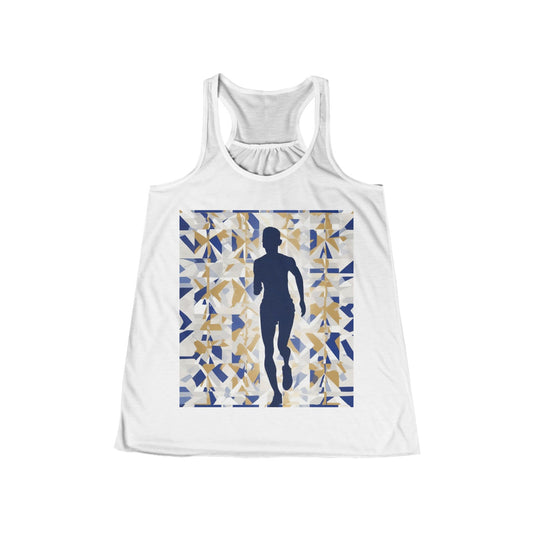 boostlete-recovery-progress-scene-marathoner-matte-geometric-0448 — Women's Flowy Racerback Tank (B+C 8800)