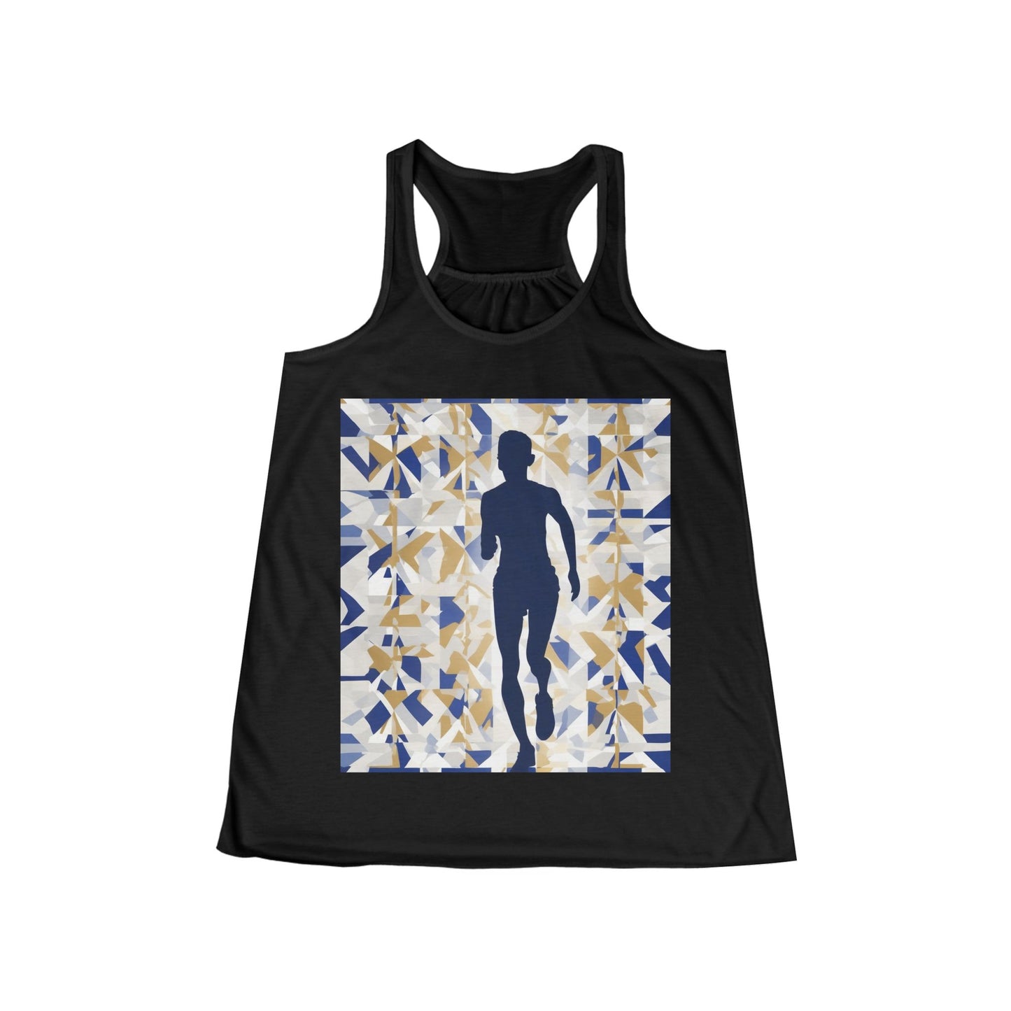 boostlete-recovery-progress-scene-marathoner-matte-geometric-0448 — Women's Flowy Racerback Tank (B+C 8800)