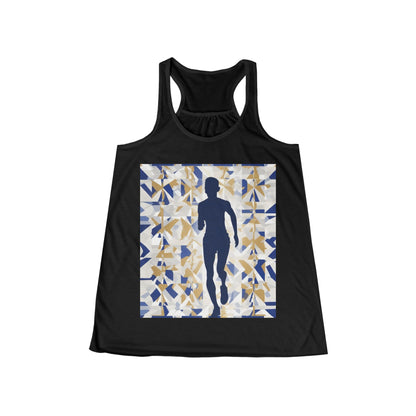 boostlete-recovery-progress-scene-marathoner-matte-geometric-0448 — Women's Flowy Racerback Tank (B+C 8800)