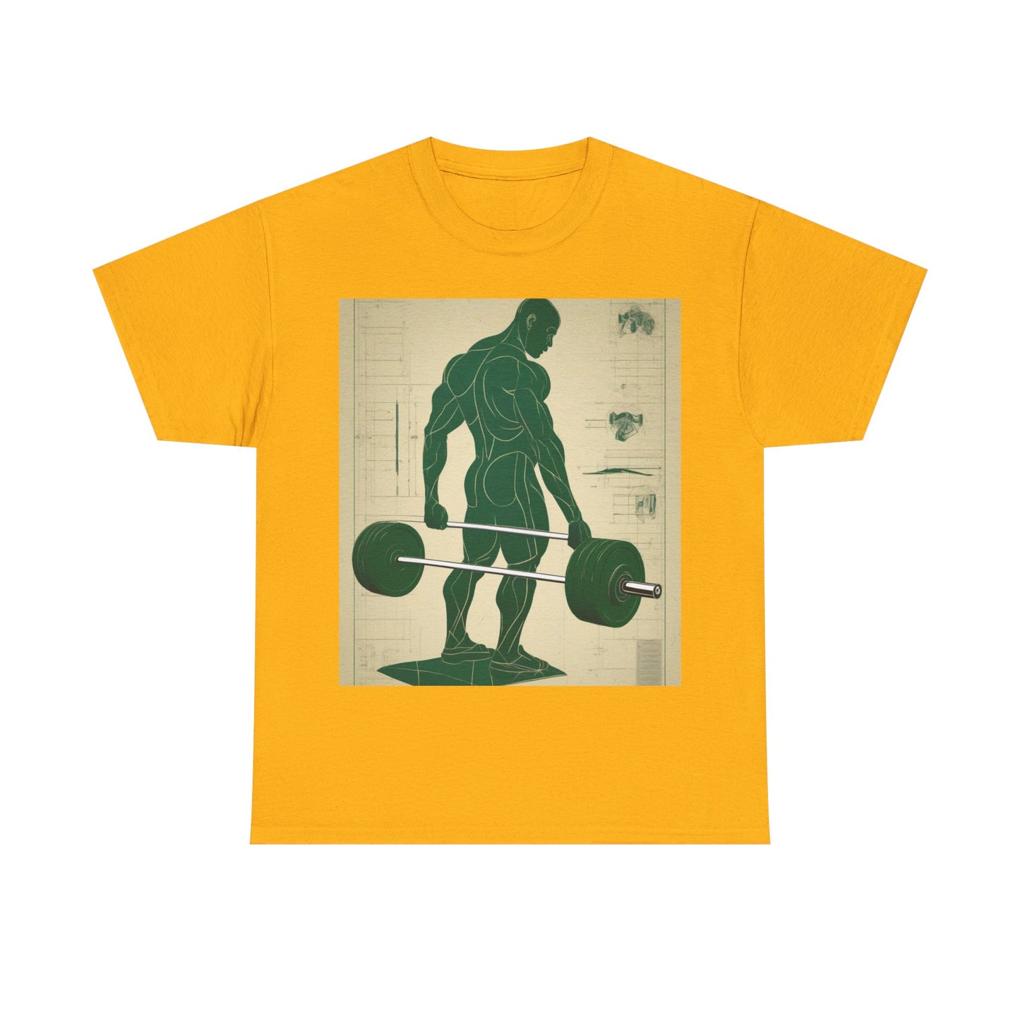 boostlete-recovery-progress-scene-deadlift-3d-blueprint-0236 — Unisex Heavy Cotton Tee (Gildan 5000)