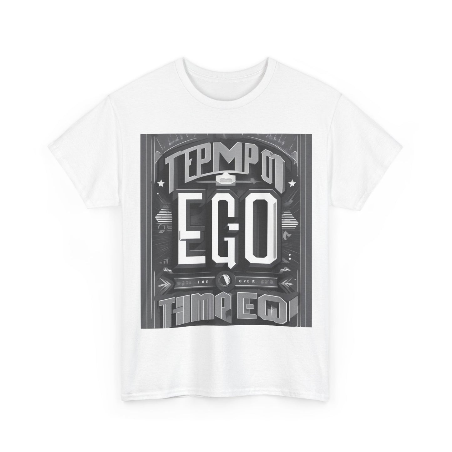 boostlete-mile-by-mile-type-tempo-over-ego-banner-modern-0093 — Unisex Heavy Cotton Tee (Gildan 5000)