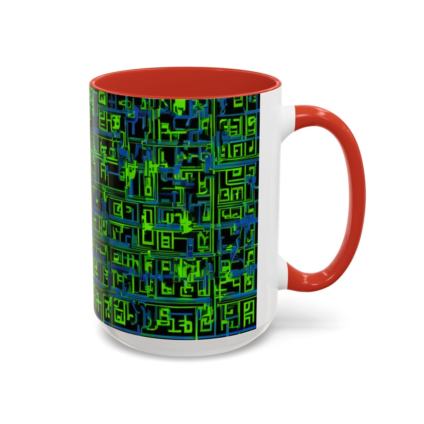 boostlete-mile-by-mile-pattern-plate-number-blueprint-0147 — Accent Mug 11oz/15oz