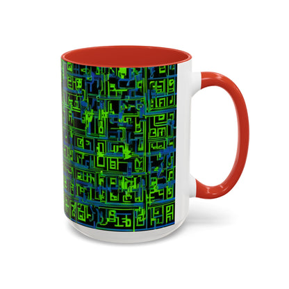 boostlete-mile-by-mile-pattern-plate-number-blueprint-0147 — Accent Mug 11oz/15oz