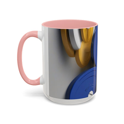 boostlete-field-day-icon-barbell-offset-geometric-0150 — Accent Mug 11oz/15oz