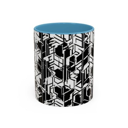 boostlete-field-day-pattern-micro-blueprint-0927 — Accent Mug 11/15oz