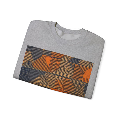 boostlete-field-day-pattern-stair-steps-geometric-0055 — Unisex Heavy Blend Crewneck Sweatshirt (Gildan)