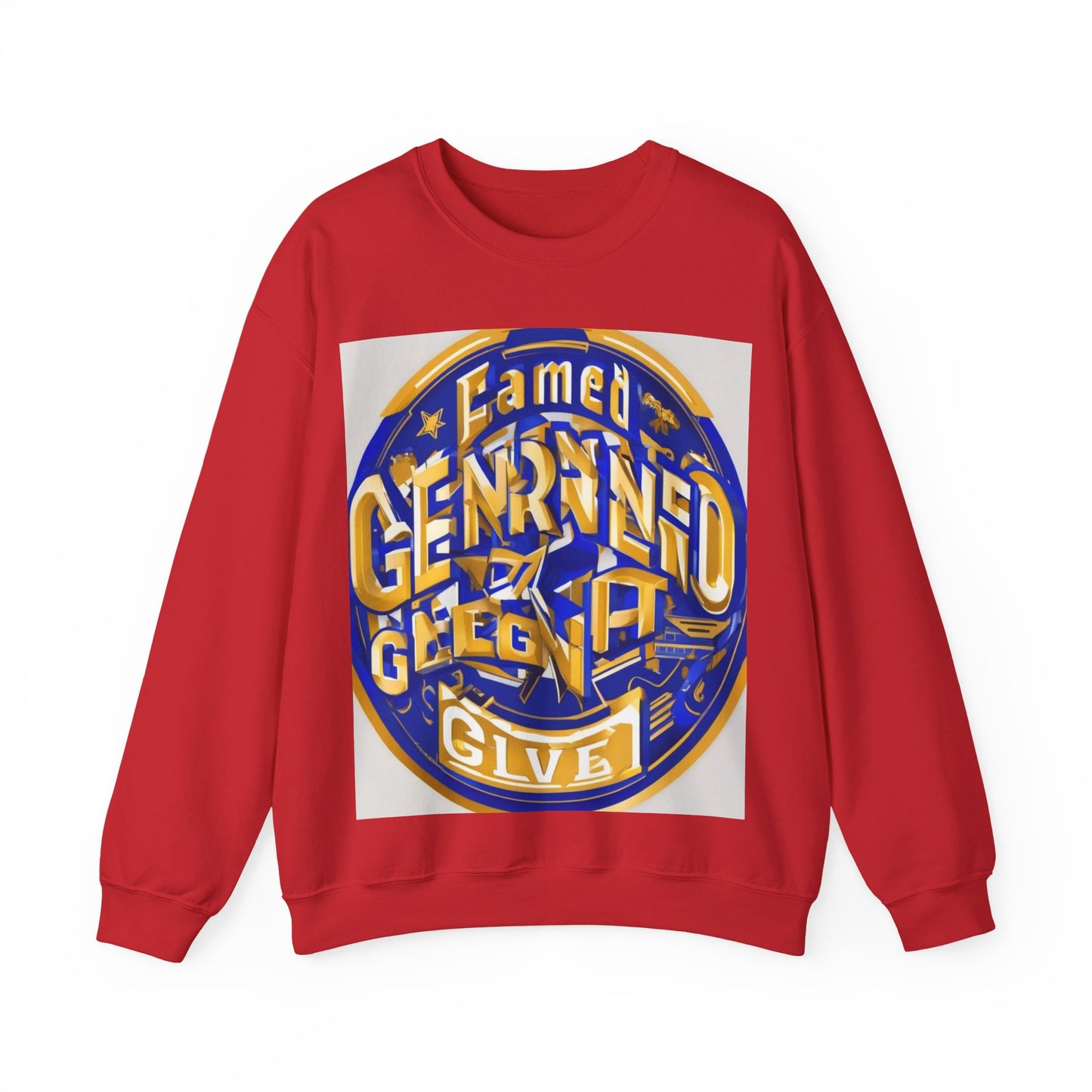 boostlete-pr-season-type-earned-not-given-badge-isometric-0105 — Unisex Heavy Blend Crewneck Sweatshirt (Gildan)